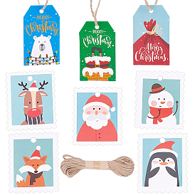 Рождественская крафт-бумага gorgecraft tags, подарочные бирки вешают этикетки, для художественных промыслов свадьба рождественский фестиваль