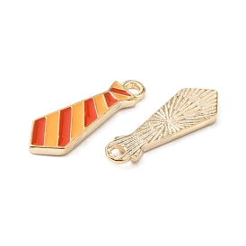 Alloy Enamel Pendants, Golden, Ties