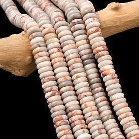 Бусы из натурального красного камня, диск