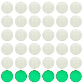 100шт. нити синтетических светящихся камней, круглые