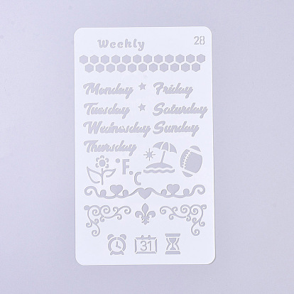 Wiederverwendbare Zeichenschablonen aus Kunststoff, zum malen auf scrapbook papier wand stoff boden möbel holz