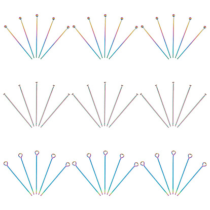 90 шт. 3 стили 304 набор штифтов из нержавеющей стали, штифты с шаровой головкой, штифты с плоской головкой и штифты с проушиной