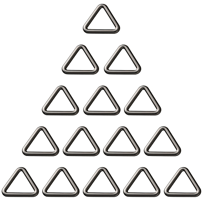 20 шт. треугольные соединительные кольца из сплава, 3 образные пряжки