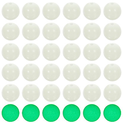 100шт. нити синтетических светящихся камней, круглые