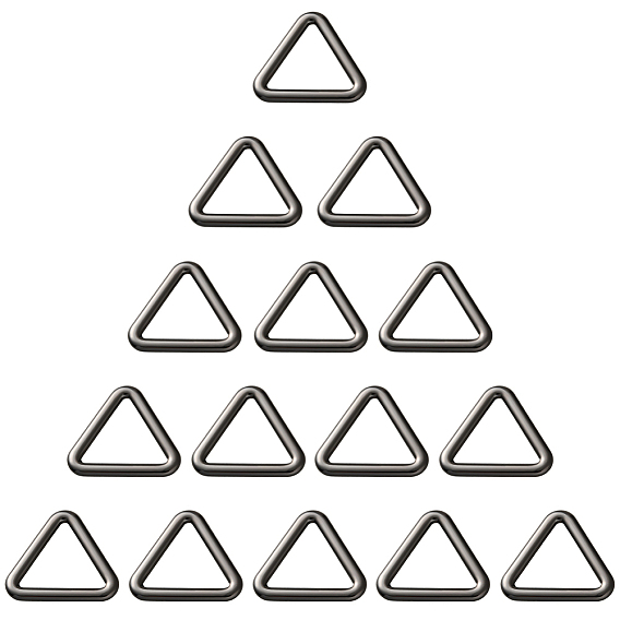 20 шт. треугольные соединительные кольца из сплава, 3 образные пряжки