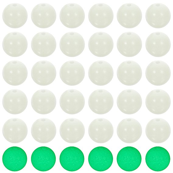 100шт. нити синтетических светящихся камней, круглые