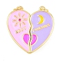 Латунь эмаль подвески, сердце прелести, с магнитным, сплит подвески