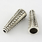 Zinc Alloy Bead Caps, Tibetan Style, Apetalous, Cone, Lead Free