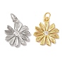 Подвески из латуни и кубического циркония, без кадмия и без свинца, долговечный, цветок, с целью перехода в кольце