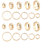 50шт 5 стиль латунные бусины рамки, долговечный, круглые кольца