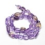 Natural Ametrine Nuggets Beads Strands, Tumbled Stone, 9~12x8~13x5~7mm, Hole: 1mm, about 15.3 inch ~15.7 inch