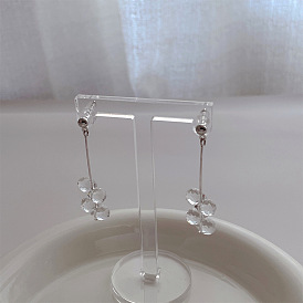 Серьги-гвоздики из сплава синтетического кварца, слеза