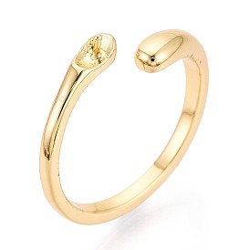 Настройки колец для чашек из латуни, регулируемые настройки колец для полупросверленных бусин, без кадмия, без никеля и без свинца