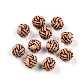 Непрозрачные акриловые бусины, круглые