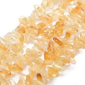 Нагретые нити из натуральных цитриновых бусин, чип