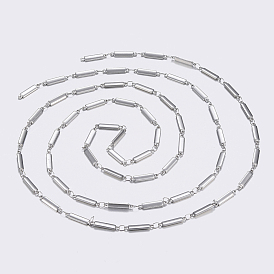 304 Stainless Steel Chains, Soldered, Bar Link Chains