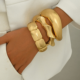 Массивные браслеты из цинкового сплава на петлях для женщин