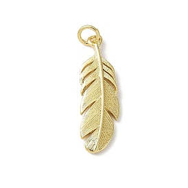 Латунные подвески, перо, без свинца и без кадмия, долговечный, стойки покрытие, с целью перехода в кольце