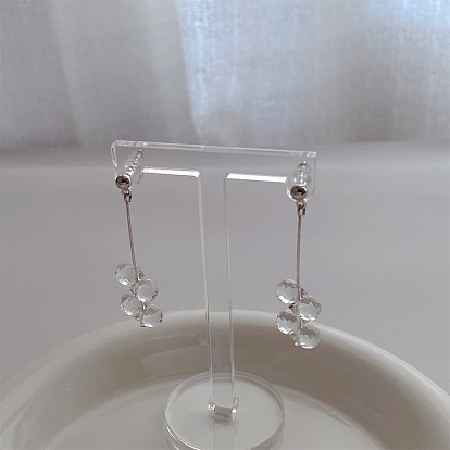 Серьги-гвоздики из сплава синтетического кварца, слеза