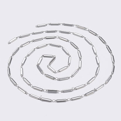304 Stainless Steel Chains, Soldered, Bar Link Chains
