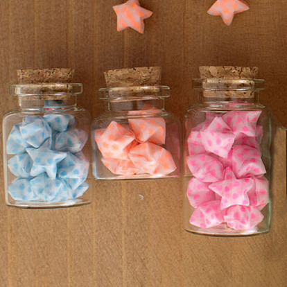 Mini Glass Bead Containers, Wishing Bottles, with Cork