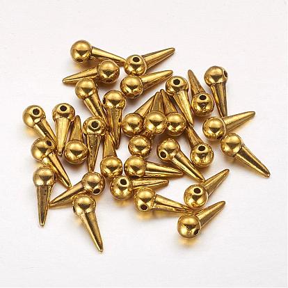 Tibetan Style Alloy Charms, Cadmium Free & Lead Free, Ice Cream, about 14mm long, 5mm wide, 5.5mm thick, hole: 1.5mm