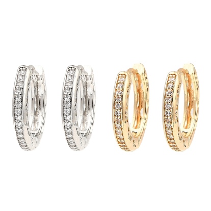 Латунные микро проложить серьги обруча кубического циркония