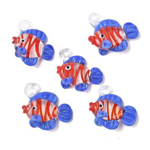 Подвески лэмпворк ручной работы, тропических рыб