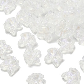 Прозрачные акриловые бусины, рождественский колокольчик с бантом, с блеском порошок