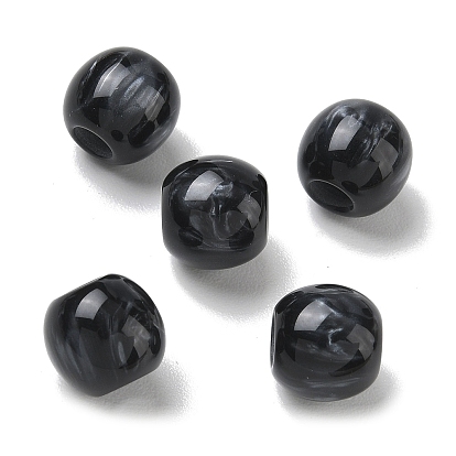 Непрозрачная смола европейский бисер, бусины с большим отверстием, барабан