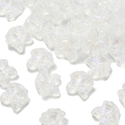 Прозрачные акриловые бусины, рождественский колокольчик с бантом, с блеском порошок