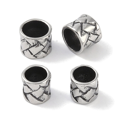 316 европейские бусины из хирургической нержавеющей стали, бусины с большим отверстием, колонка