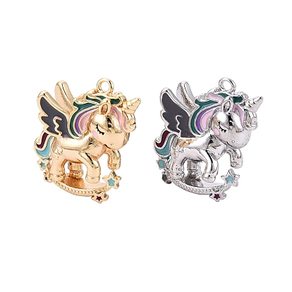 Латунь эмаль подвески, прелести единорога