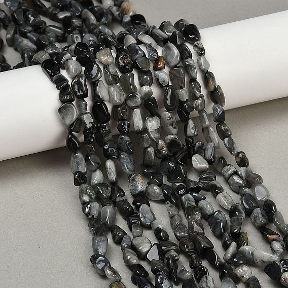 Натуральный орлиный глаз бусы, самородки, упавший камень