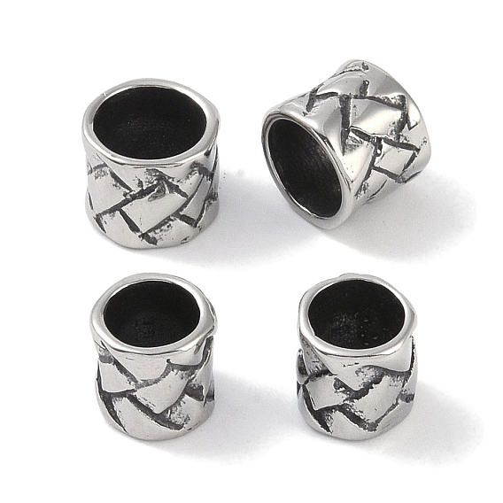 316 европейские бусины из хирургической нержавеющей стали, бусины с большим отверстием, колонка