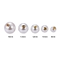 90Pcs 5 Size High Luster Eco-Friendly Plastic Imitation Pearl Ear Nuts, Earring Backs, Grade A, with Aluminum Findings, Round