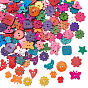 2-Hole Dyed Wooden Buttons, Flower