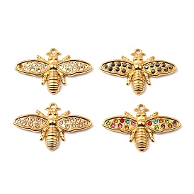 304 из нержавеющей стали горный хрусталь подвески, насекомое, золотые