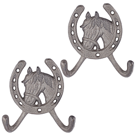 Чугунные крючки для одежды в форме подковы