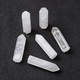 Perles de cristal de quartz naturel, pierres de guérison, baguette magique de thérapie de méditation d'équilibrage d'énergie de reiki, pas de trous / non percés, pour création de fil enroulé pendentif , balle