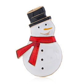Christmas Oil Drop Brooch Creative Cute Christmas Snowman Brooch Christmas Main Image Gift Brooch A1637