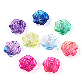 Transparent Acrylic Beads, Rose
