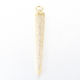 Латунные микро проложить кубического циркония подвески, треугольные