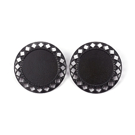Zinc Alloy Brooch Findings, Flat Round