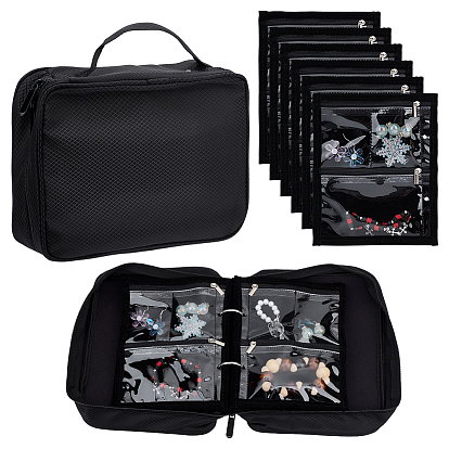 Полиэстеровые мешочки для хранения ювелирных изделий с ручками и ПВХ-пленкой внутри., прямоугольные