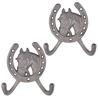 Чугунные крючки для одежды в форме подковы