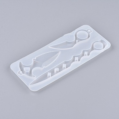 Self-Defense Keychain Silicone Molds, Resin Casting Molds, For UV Resin, Epoxy Resin Jewelry Making, Knife
