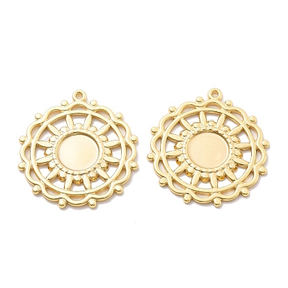 Латуни кабошон настройки подвески, без кадмия, без никеля и без свинца, плоско-круглые