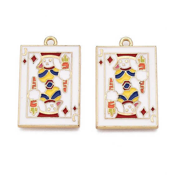 Стойки обшивки сплава эмали подвески, без кадмия, без никеля и без свинца, золотой свет, очарование игральных карт