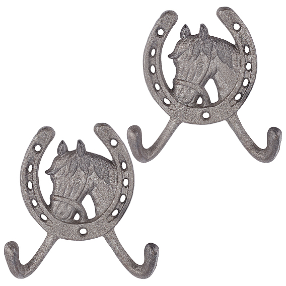 Чугунные крючки для одежды в форме подковы